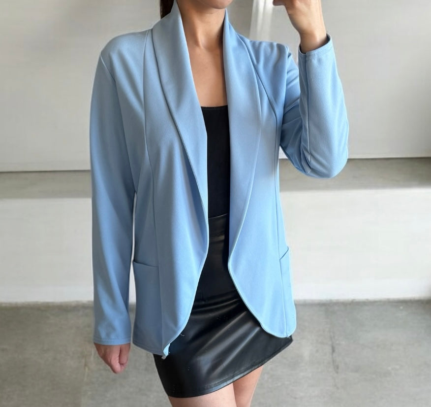 Blazer fluide bleu clair