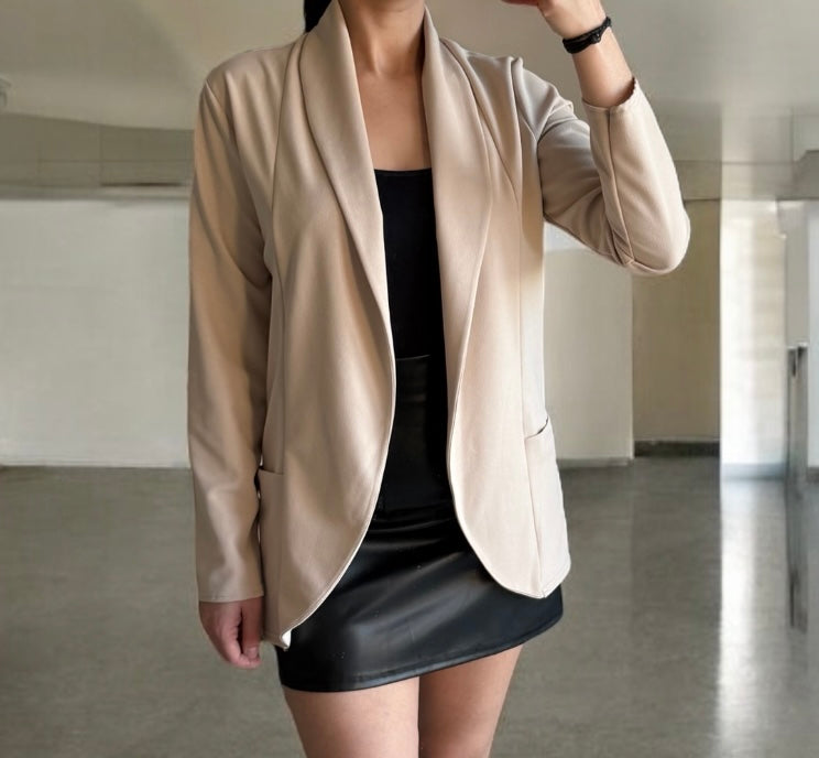 Blazer fluide beige